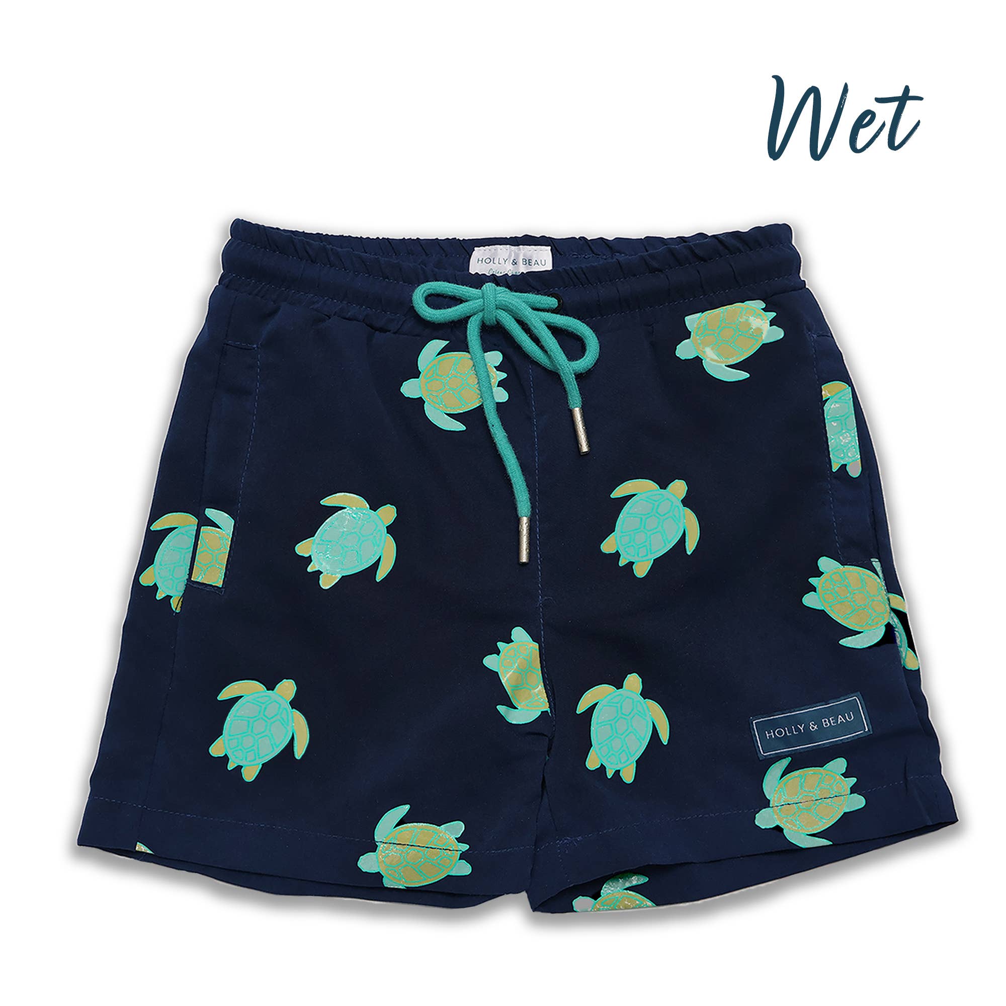 Turtle Color Changing Boys Swim Trunks