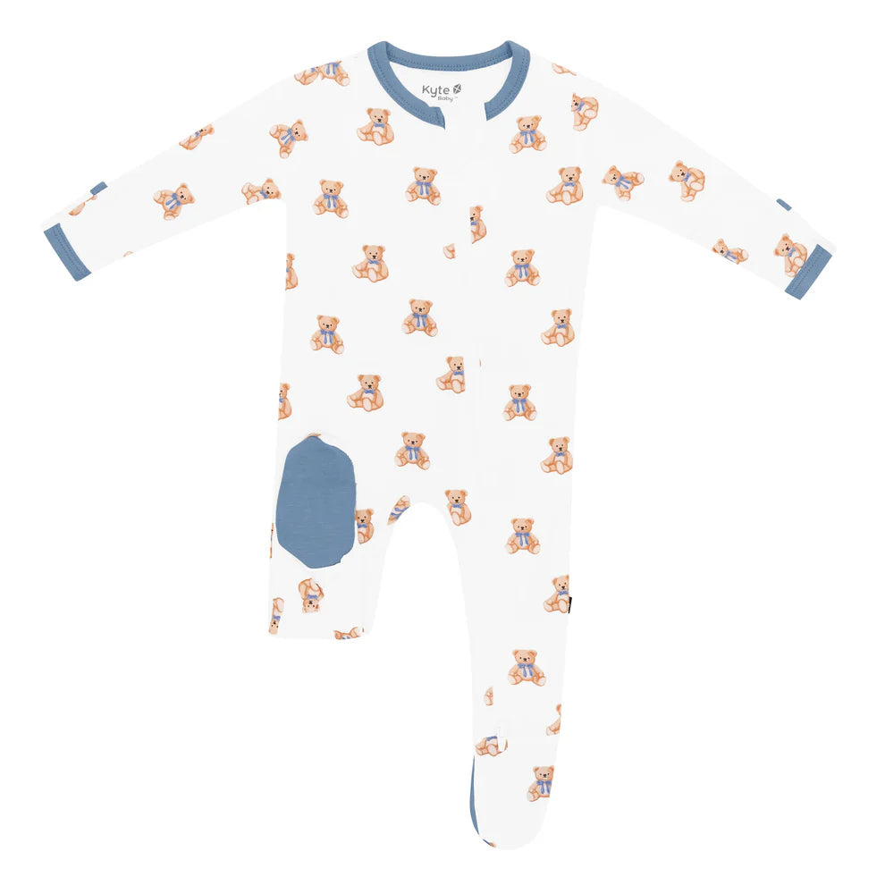Teddy Bears Zippered Footie