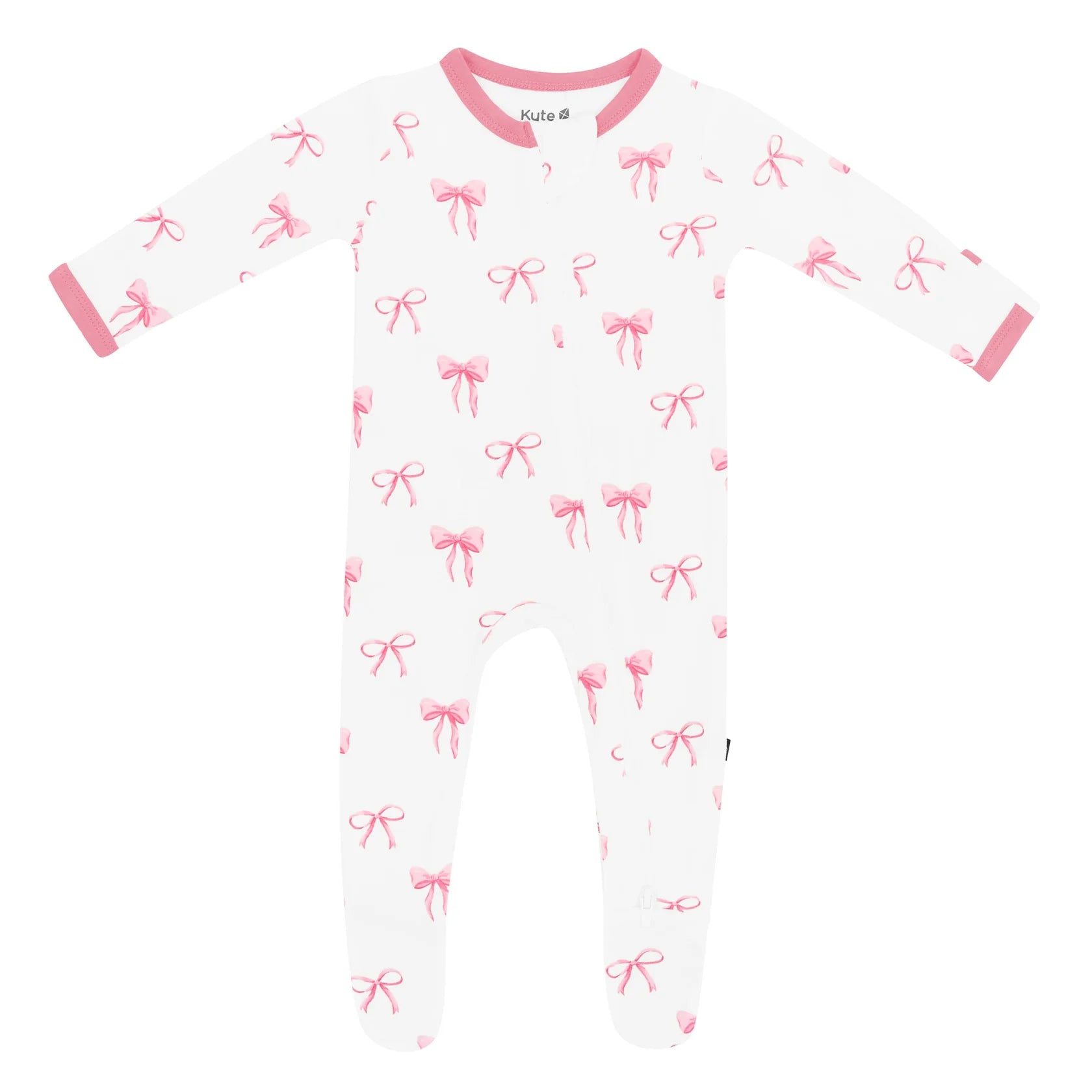 Pyjama à fermeture éclair rose poudré 