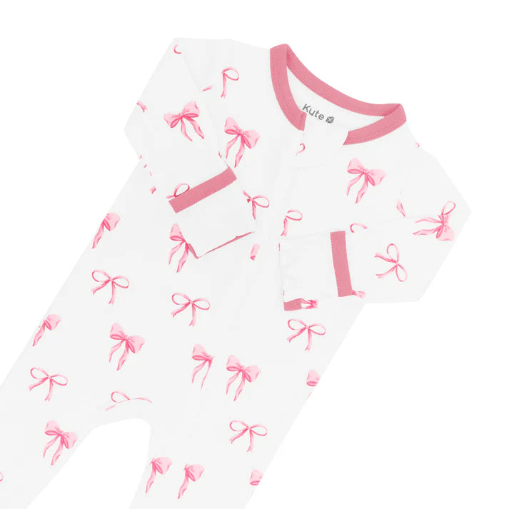 Pyjama à fermeture éclair rose poudré 