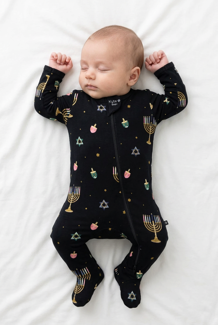 Kyte Baby Hanukkah Nights Zippered Footie