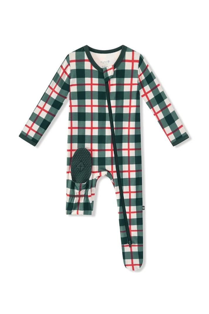 Kyte Baby Holiday Plaid Zippered Footie