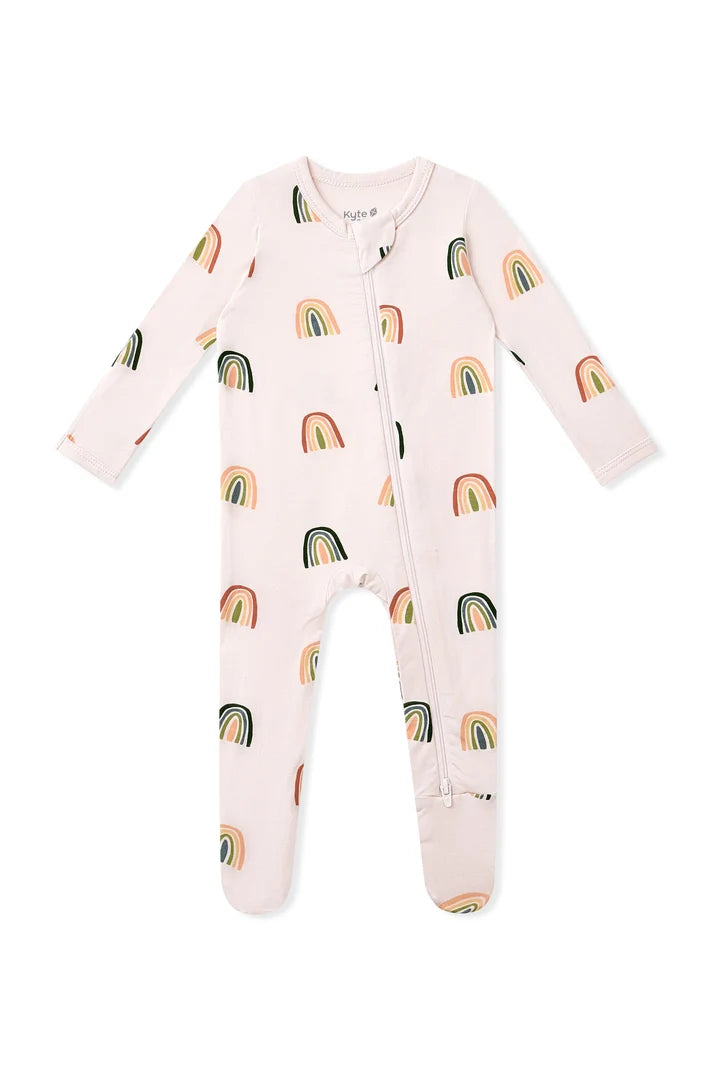 Kyte Baby Retro Rainbow Zippered Footie Pajama