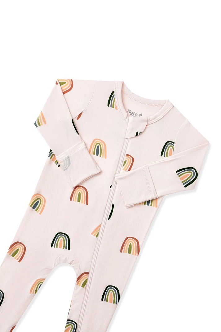 Kyte Baby Retro Rainbow Zippered Footie Pajama