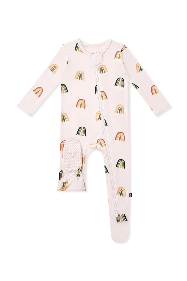 Kyte Baby Retro Rainbow Zippered Footie Pajama