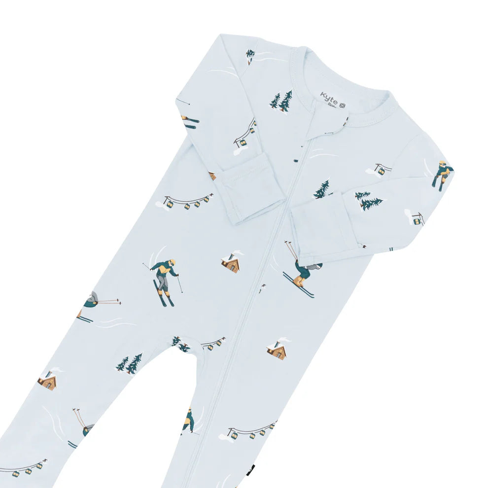 Ski Zippered Footie Pajama