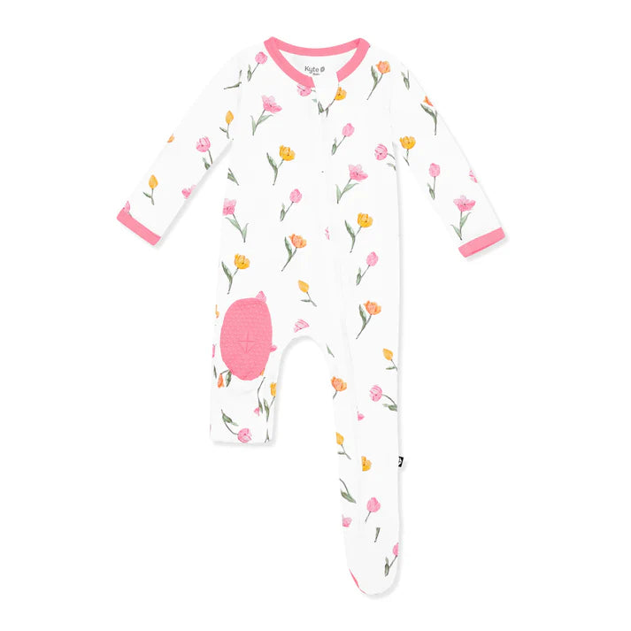 Pyjama à fermeture éclair rose poudré 