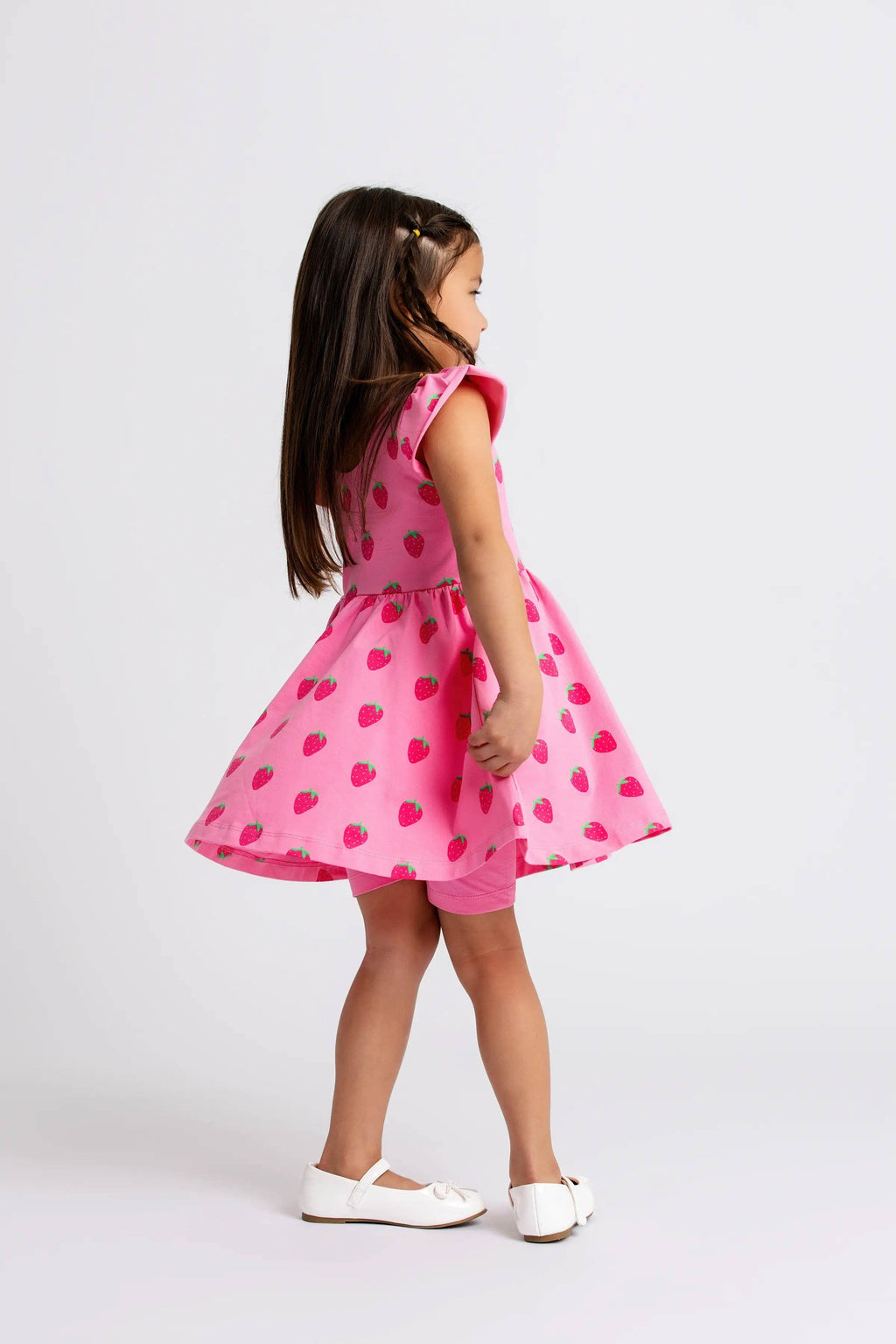 Kids Short Sleeve Let's Dance Dress Sweet Strawberries