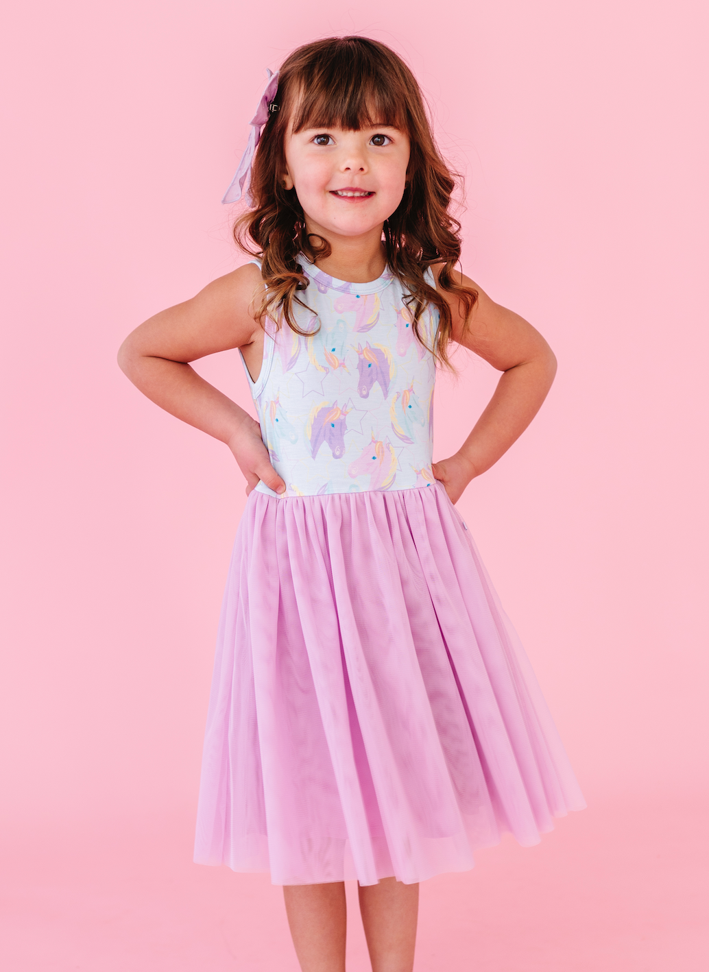 Kids Bamboo + Tulle Unicorn Tutu Dress
