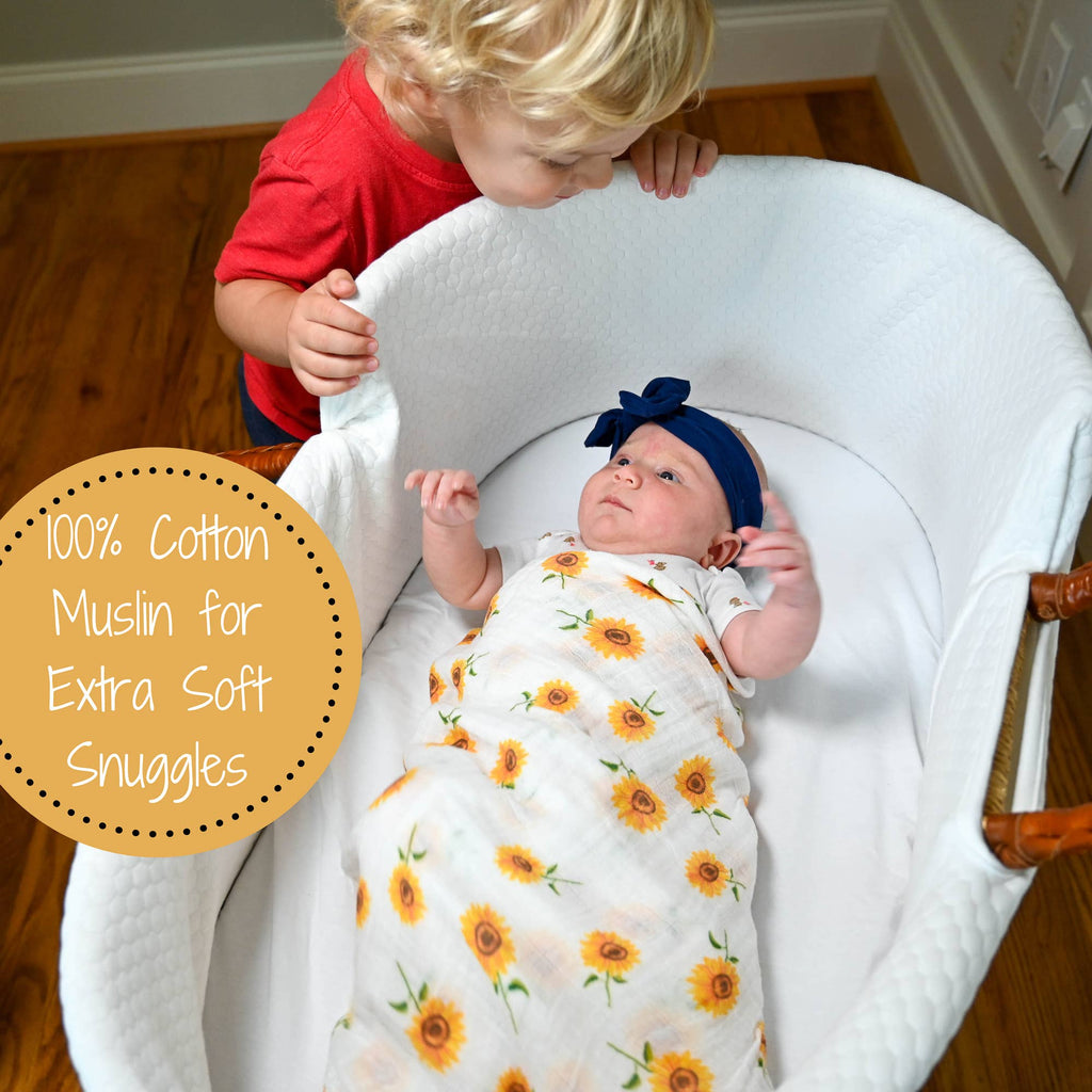 Couverture d'emmaillotage pour bébé Sunflower Fields
