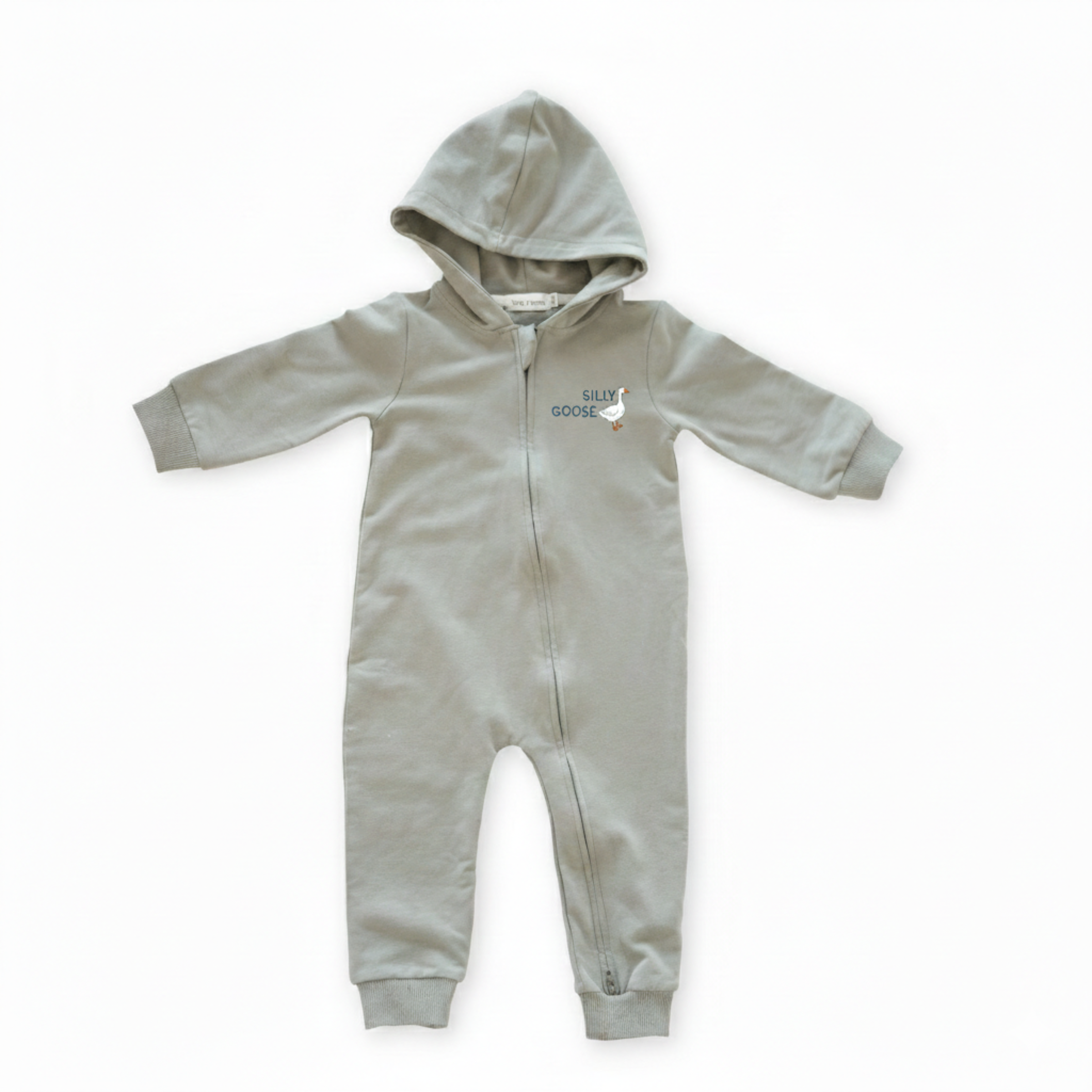 Hudson Hoodie Romper — Sage Silly Goose