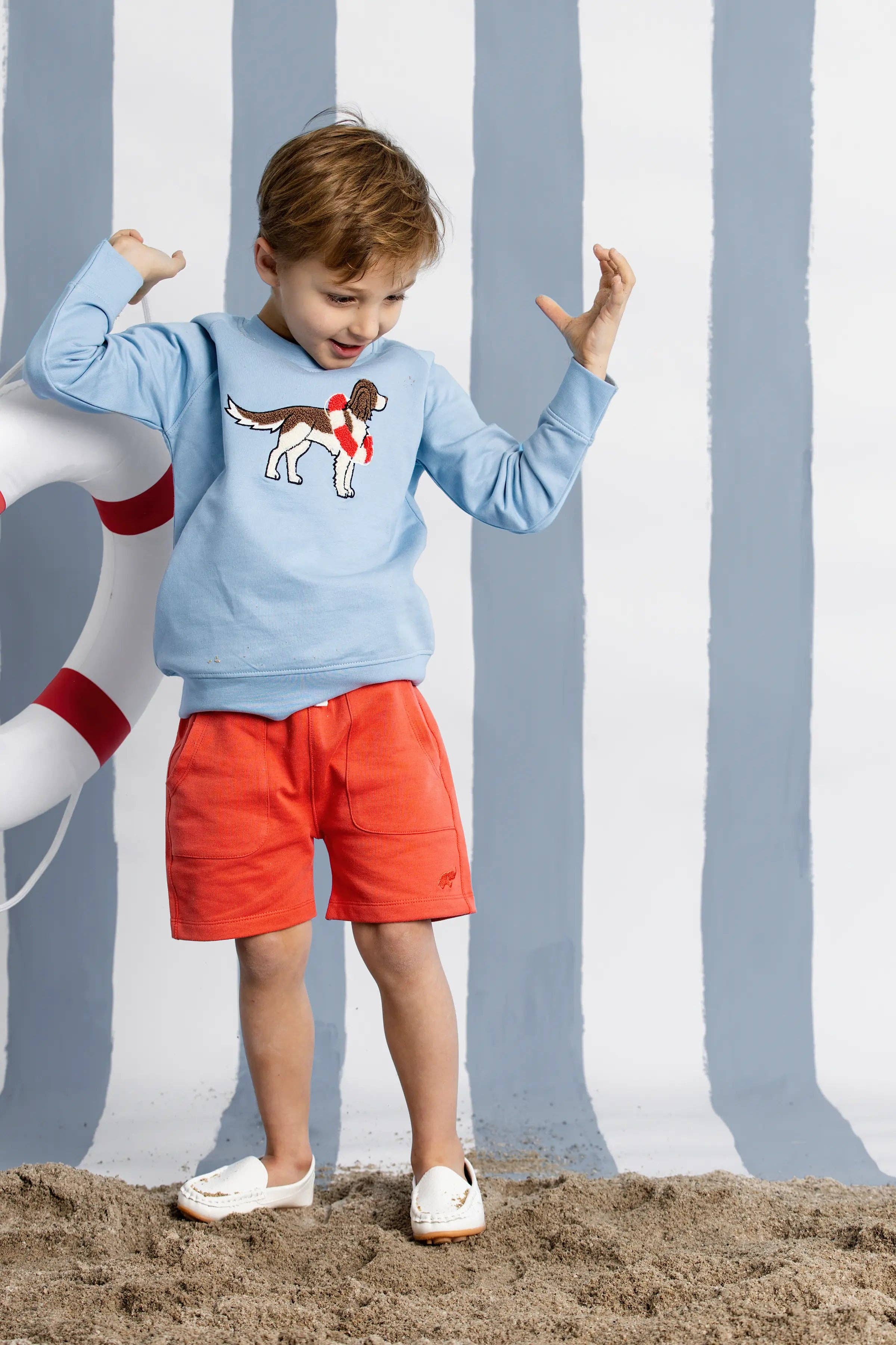 Kids Sporty Organic Shorts Vintage Red