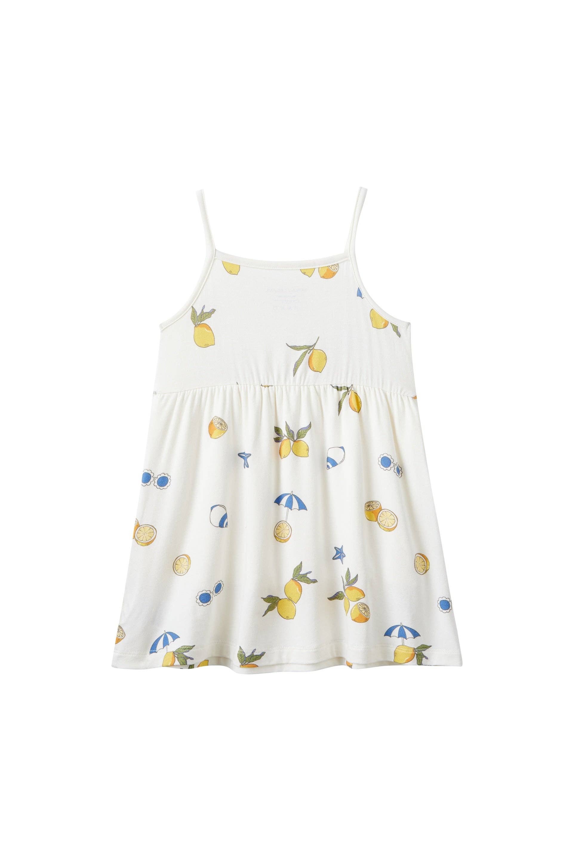 Girl Ruffle Tank Dress-Lemon