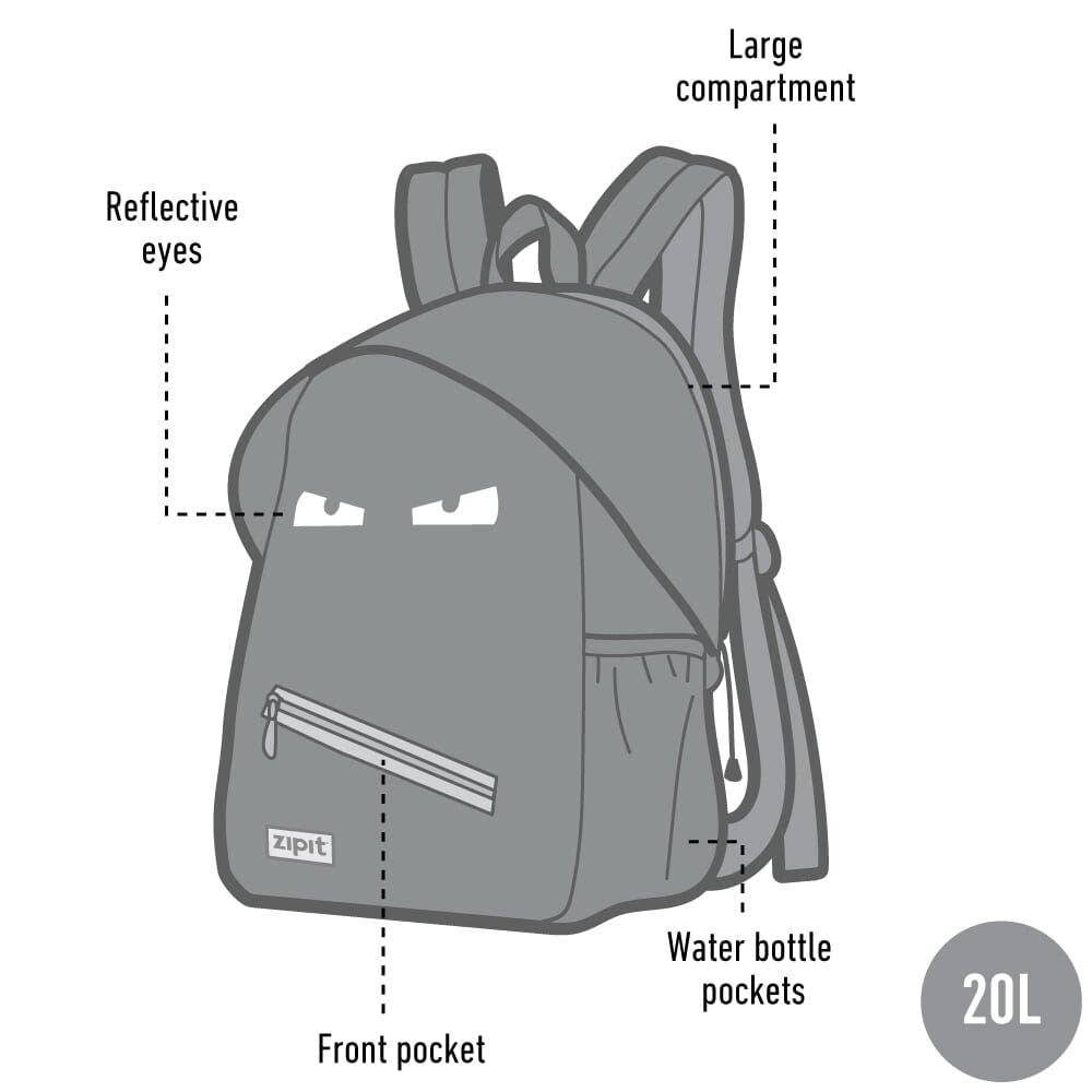 ZIPIT Grillz Backpack for Kids: Black