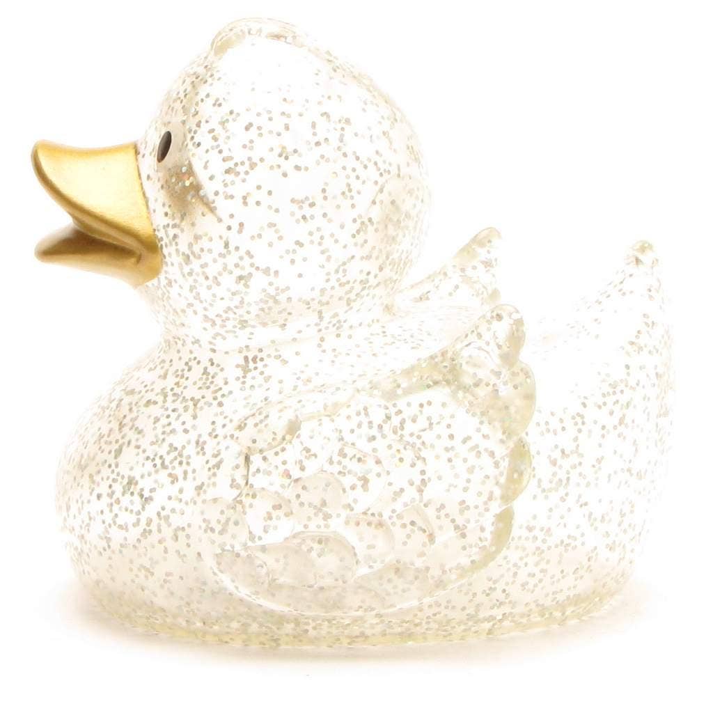 Rubber duck Camilla - glitter with gold - rubber duck