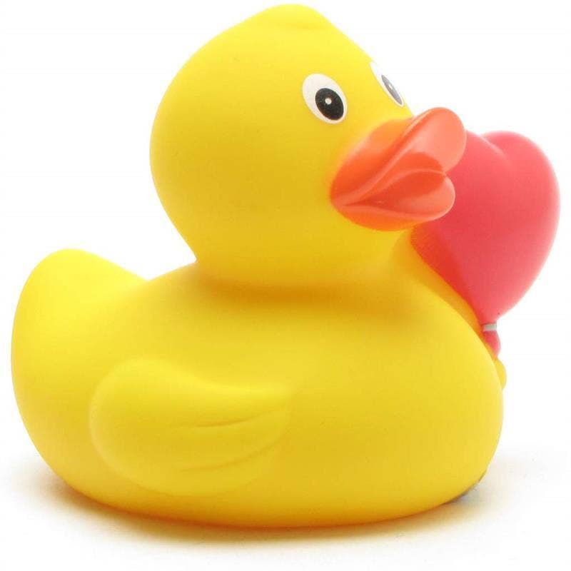 Rubber duck heart balloon - rubber duck