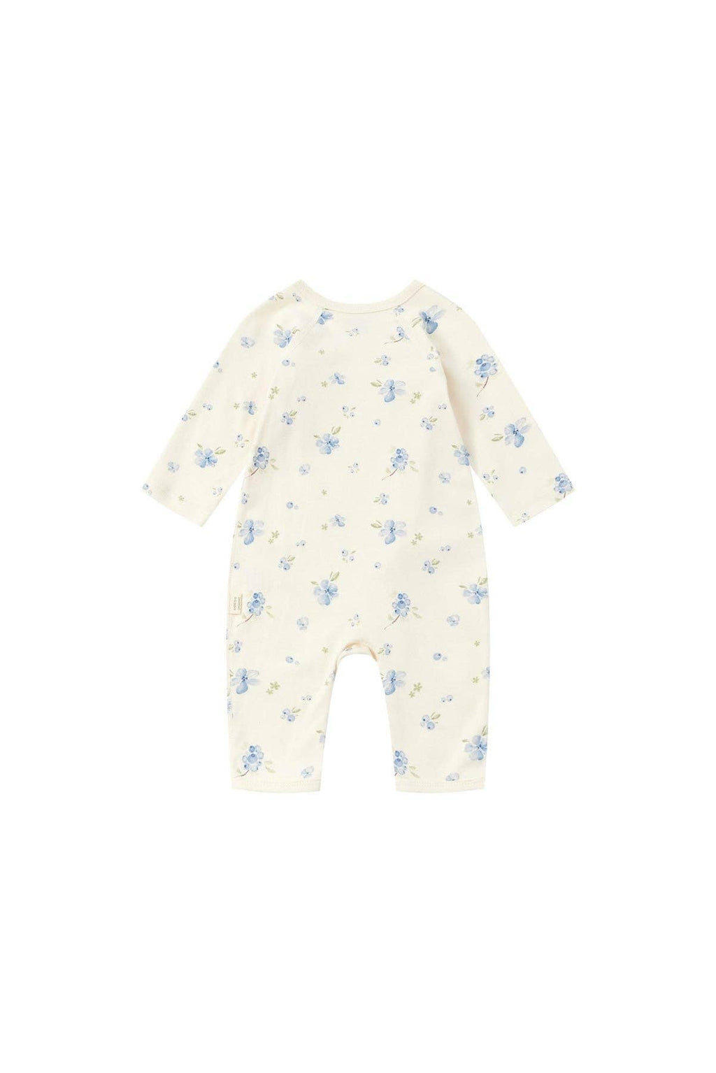 Baby Organic Kimono Sleeper-Blueberry
