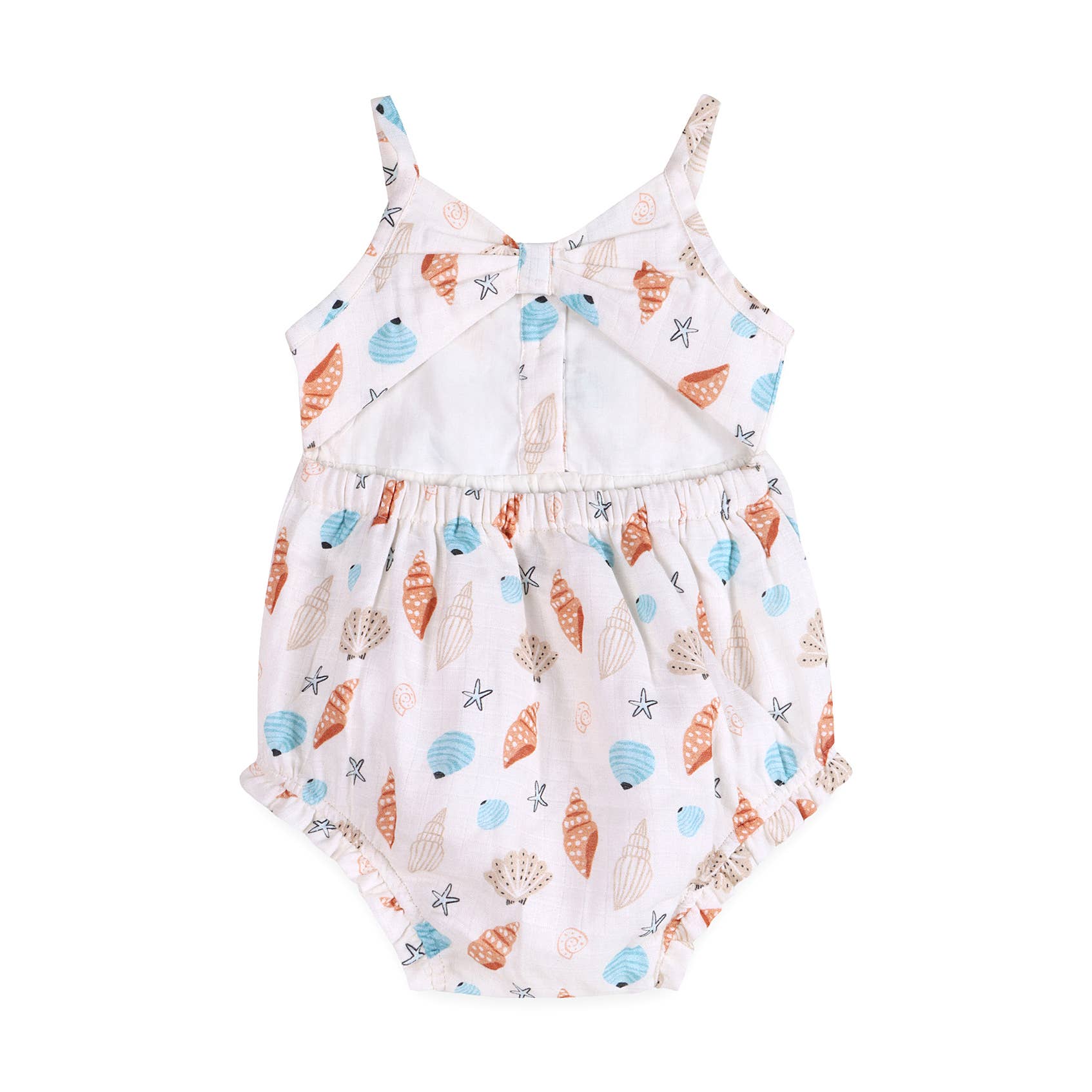 Seashell Organic Baby Romper & Headband Set