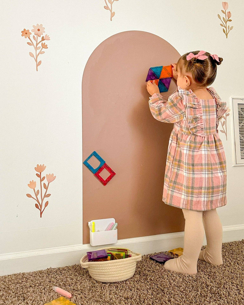 Magic Playwall - ORIGINAL Arch Magnetic Wall Decal for Kids: Sage