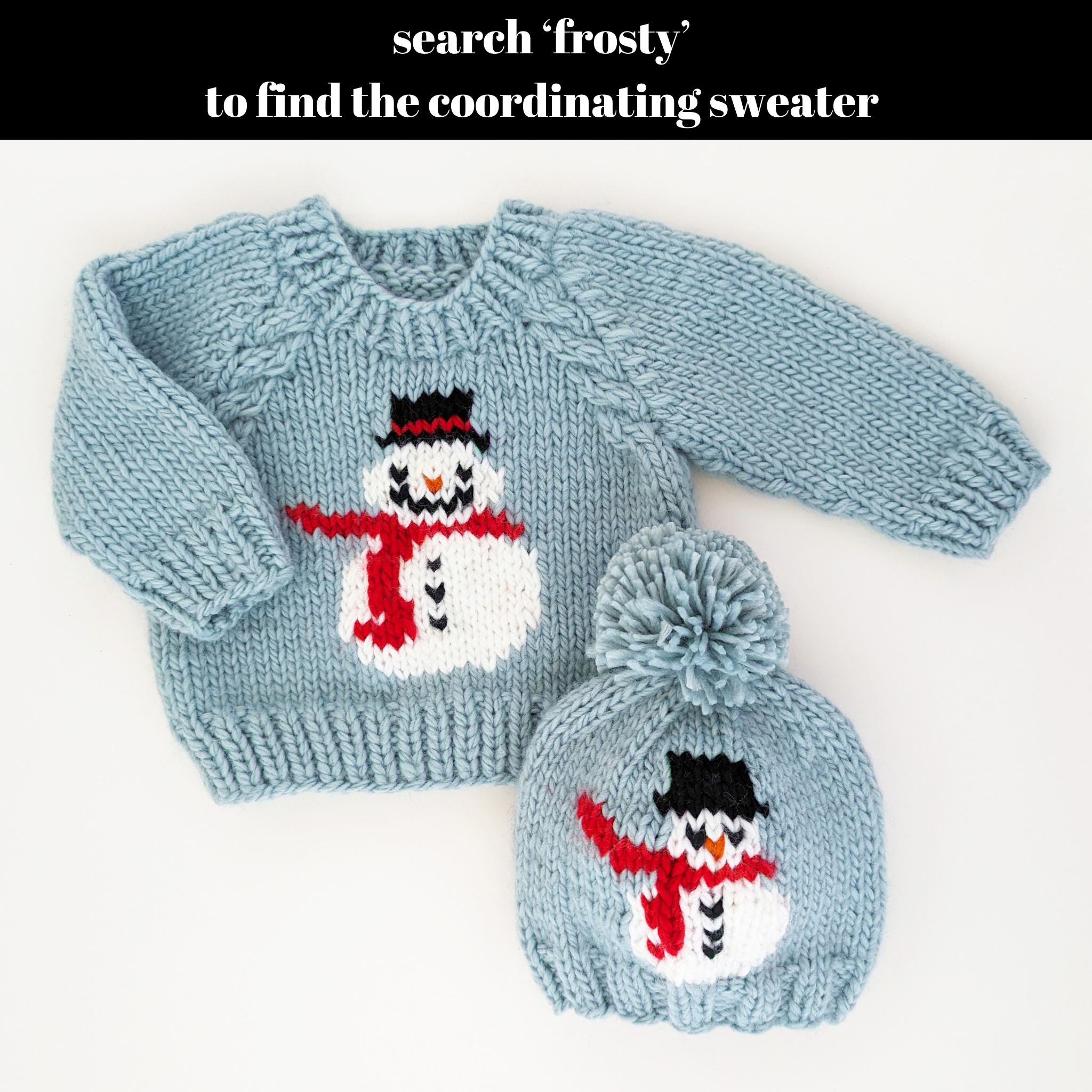 Frosty Snowman Surf Blue Beanie Hat