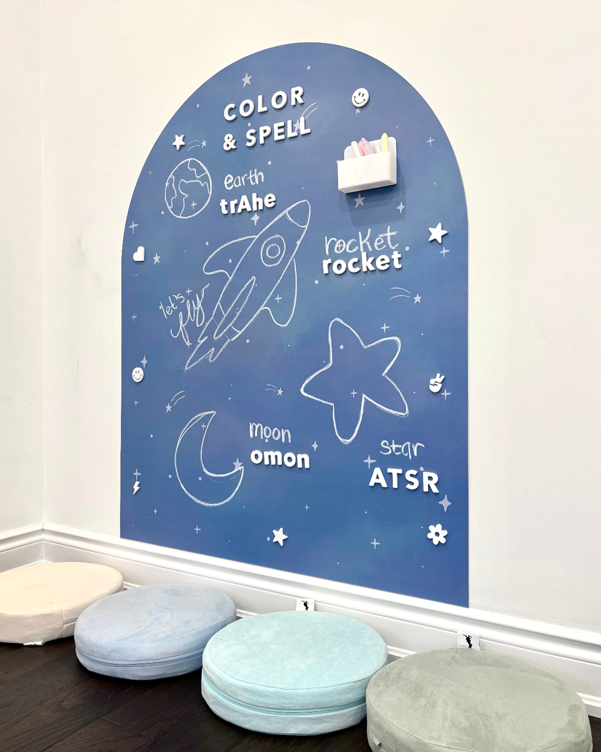 MEGA Magic Playwall - Arch Magnetic Wall Decal for Kids: Starry Skies