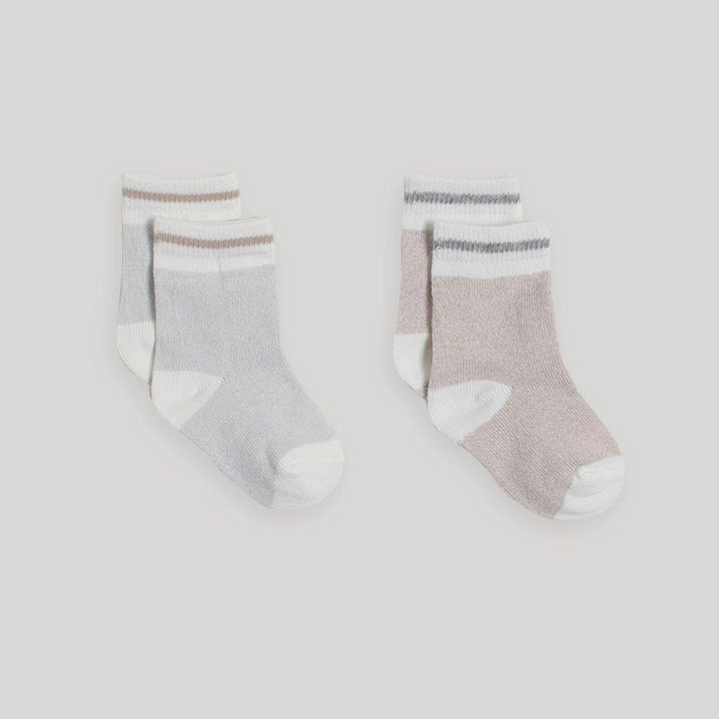Snugabye Dream 2pk Infant Boot Socks - GREY