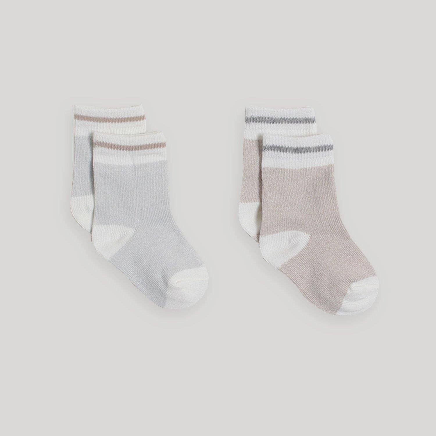 Snugabye Dream 2pk Infant Boot Socks - GREY
