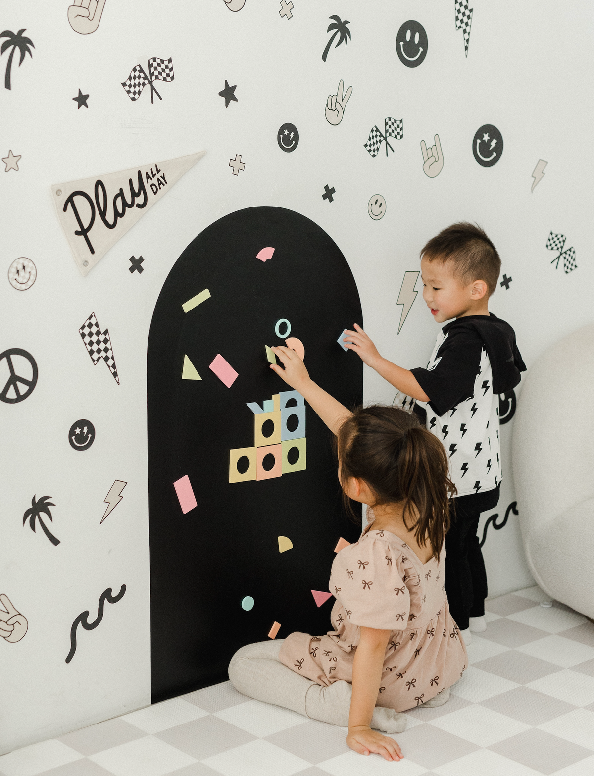 Magic Playwall - ORIGINAL Arch Magnetic Wall Decal for Kids: Sage
