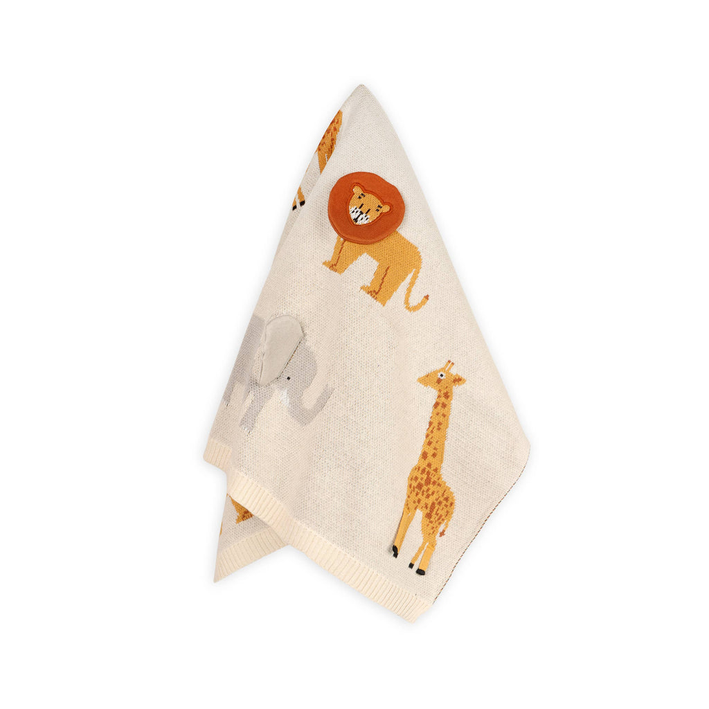 Savannah-Organic 3D Jacquard Sweater Knit Baby Blanket: One Size