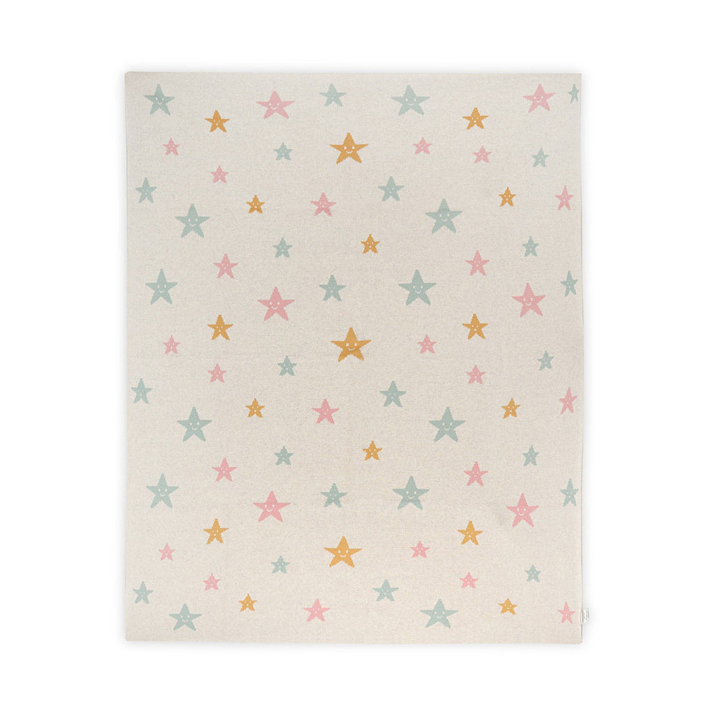 Stars - Organic Cotton Jacquard Sweater Knit Baby Blanket: One Size