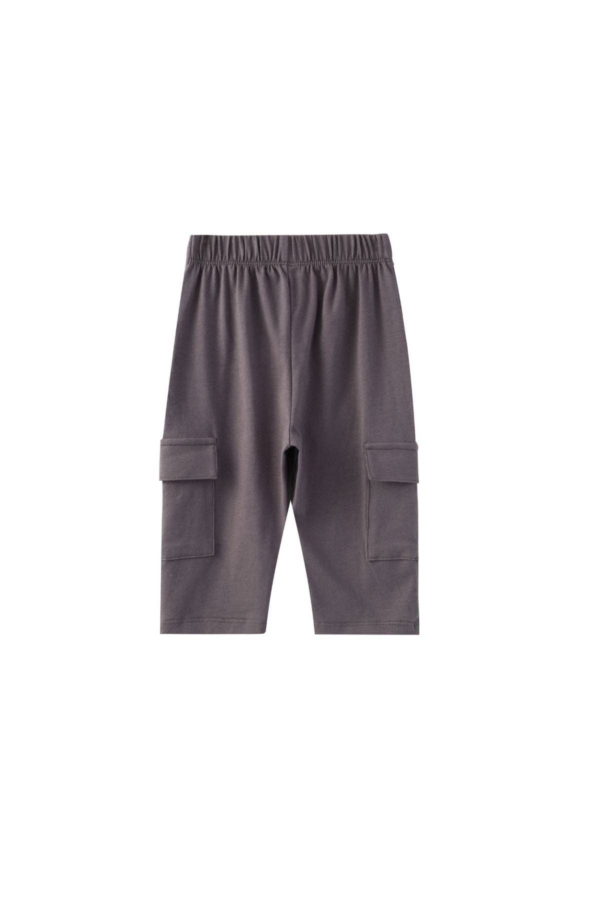 Toddler Organic Cargo Pant-Dark grey