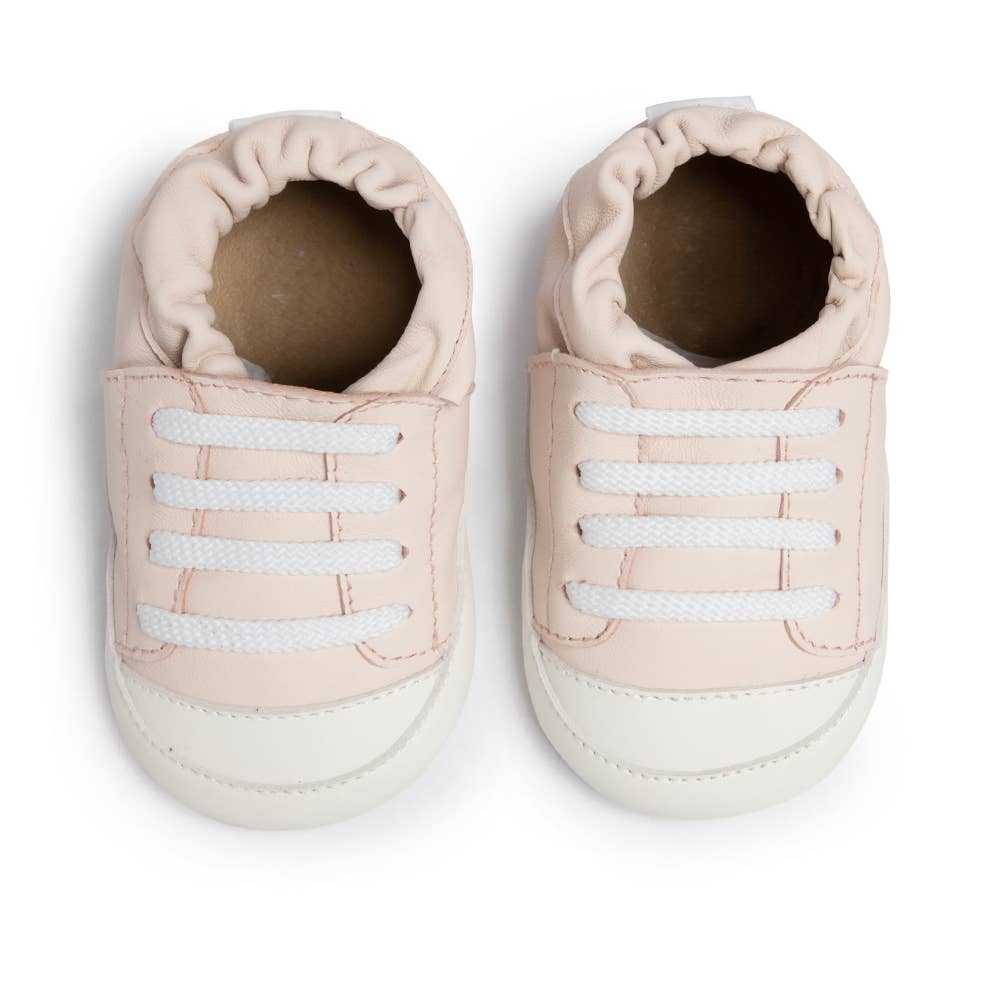 POPPING PINK - SHOOSHOOS BABY SHOES LEATHER SNEAKER BOOTIE: Pink
