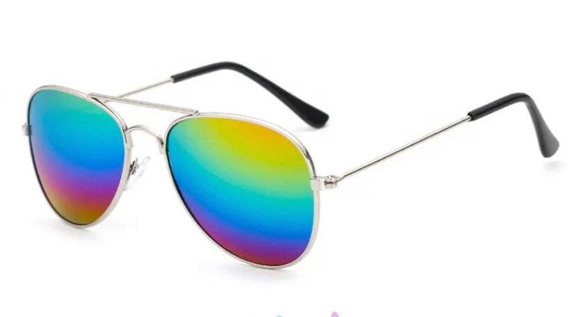 Jaghr Aviators: Blue iridescent