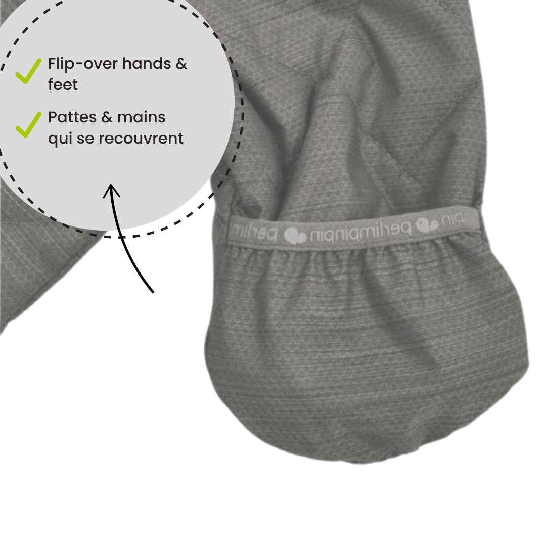 One piece baby snowsuit - Glacier