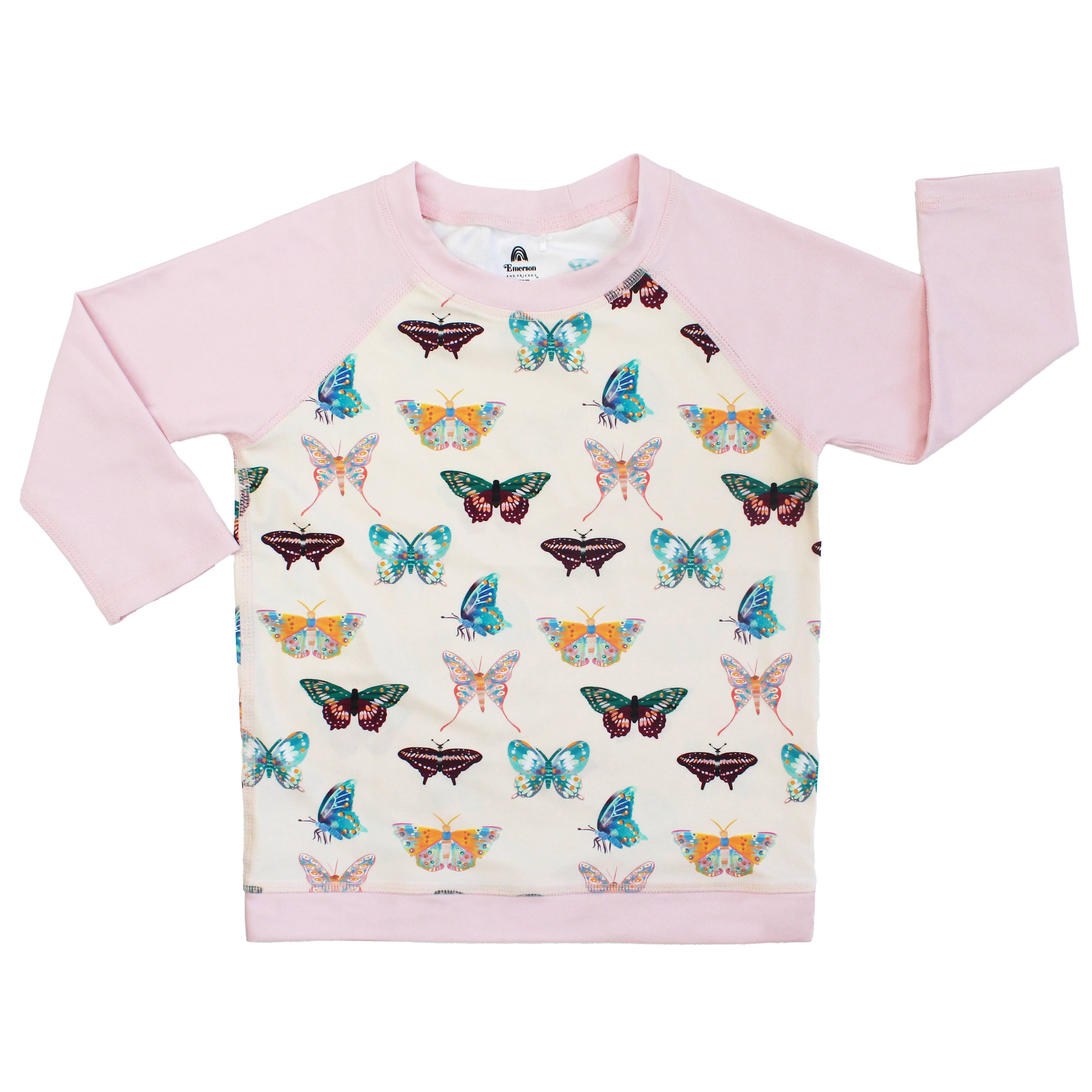 Wings of Paradise Butterflies Long Sleeve Rash Guard