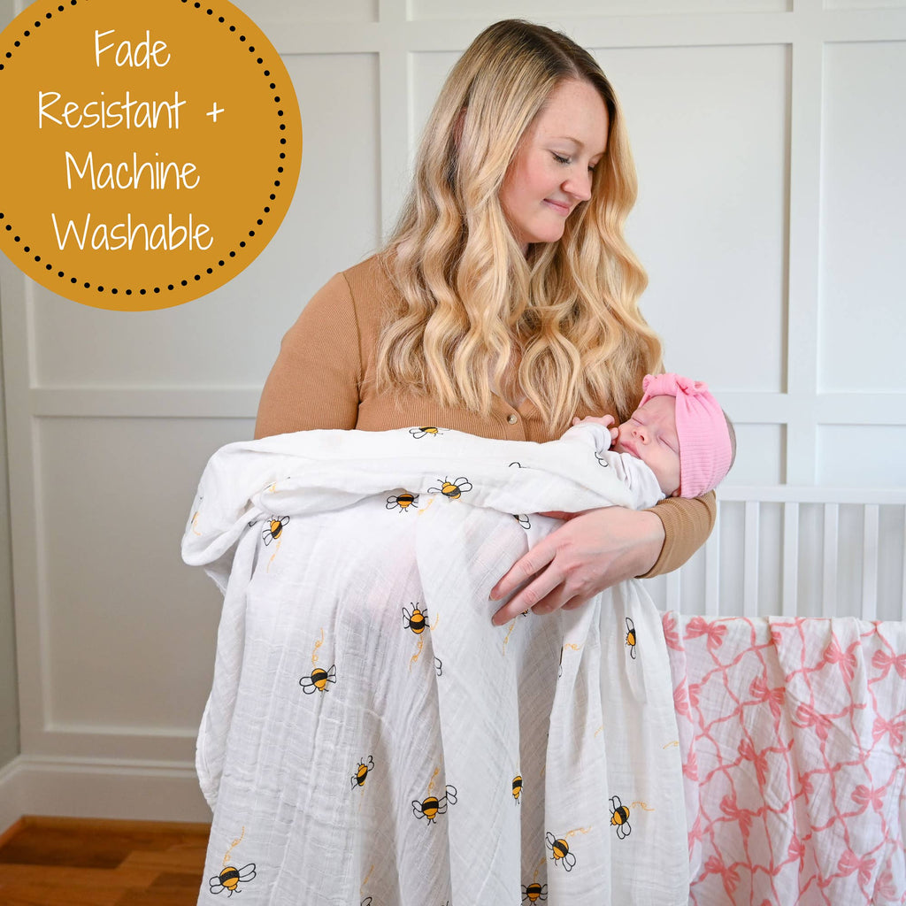 Couverture d'emmaillotage pour bébé Bee-utiful