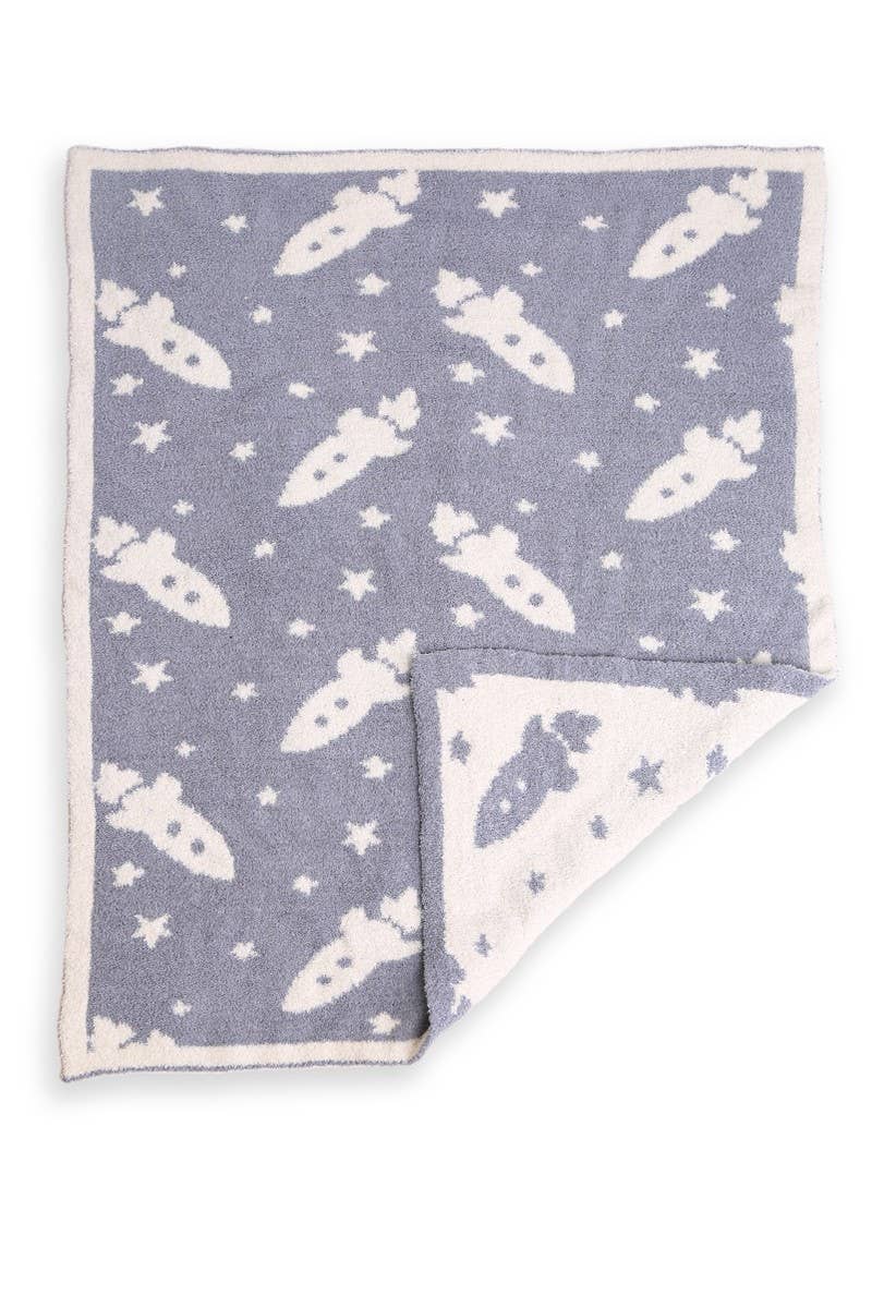 ROCKET Print Kids Luxury Soft Throw Blanket: ROCKET / ONE SIZE