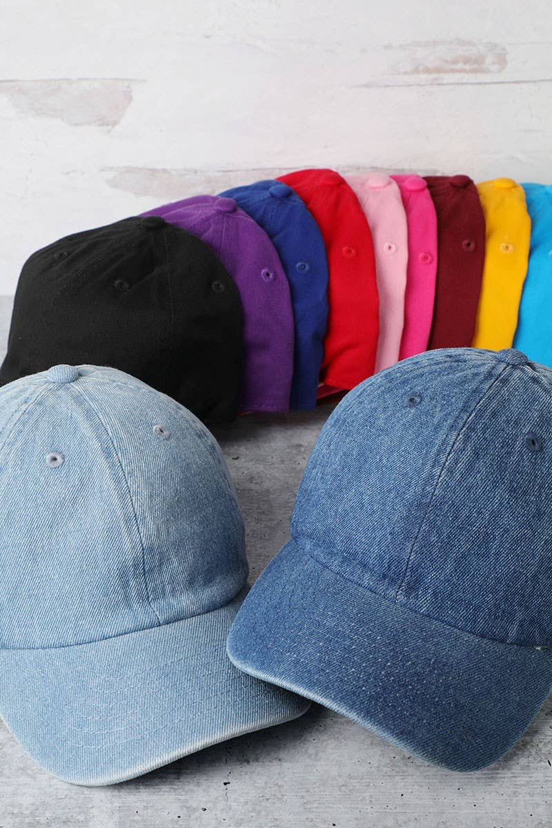 Kids Washed Low Profile Cotton Baseball Cap: ROYAL BLUE / Kids 2-4 years
