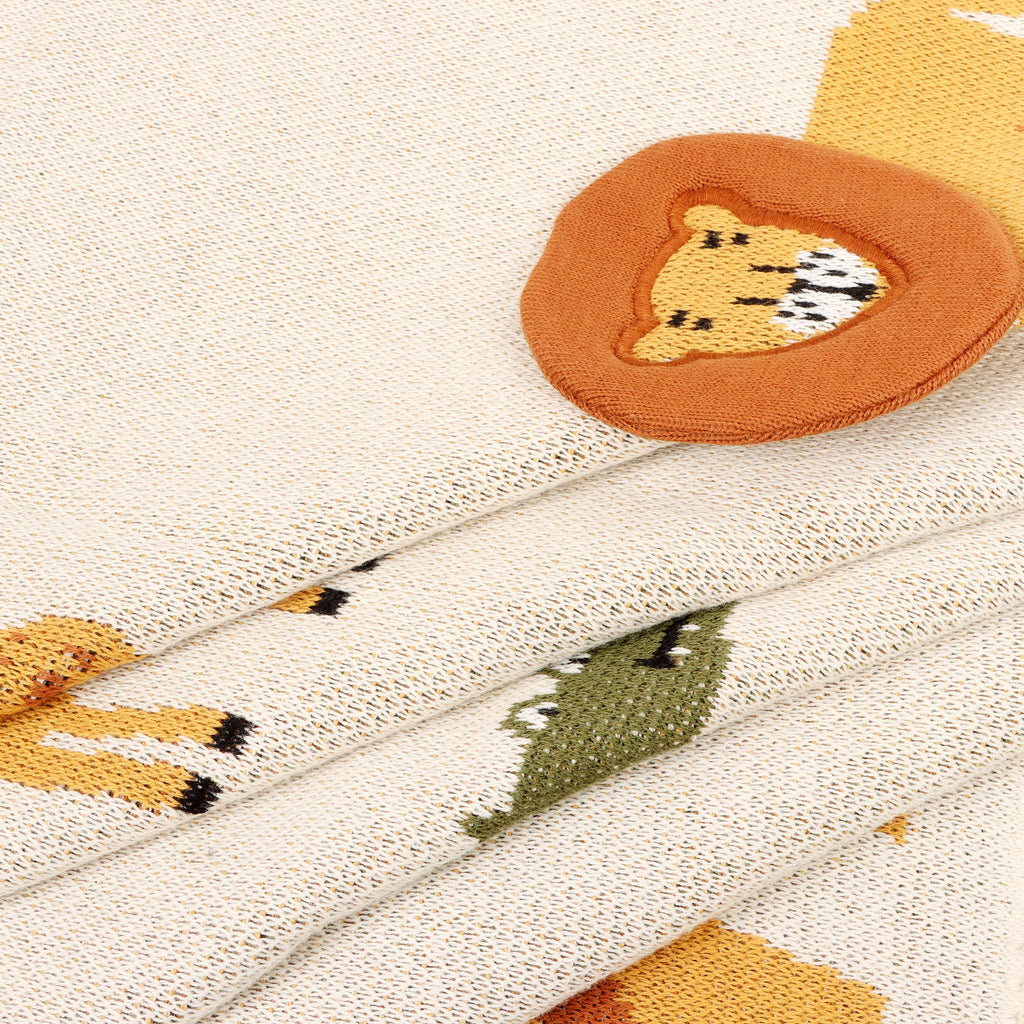 Savannah-Organic 3D Jacquard Sweater Knit Baby Blanket: One Size