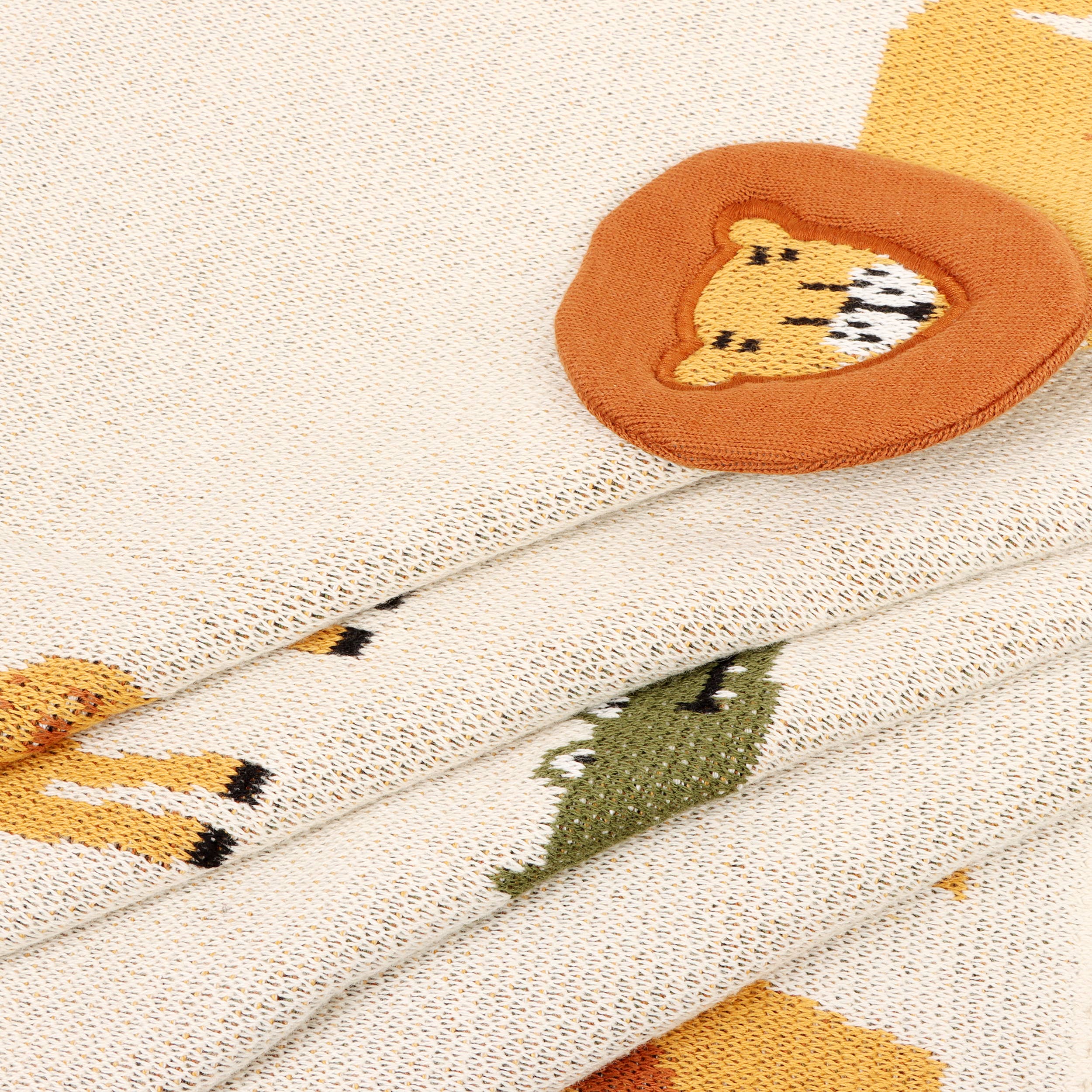 Savannah-Organic 3D Jacquard Sweater Knit Baby Blanket: One Size