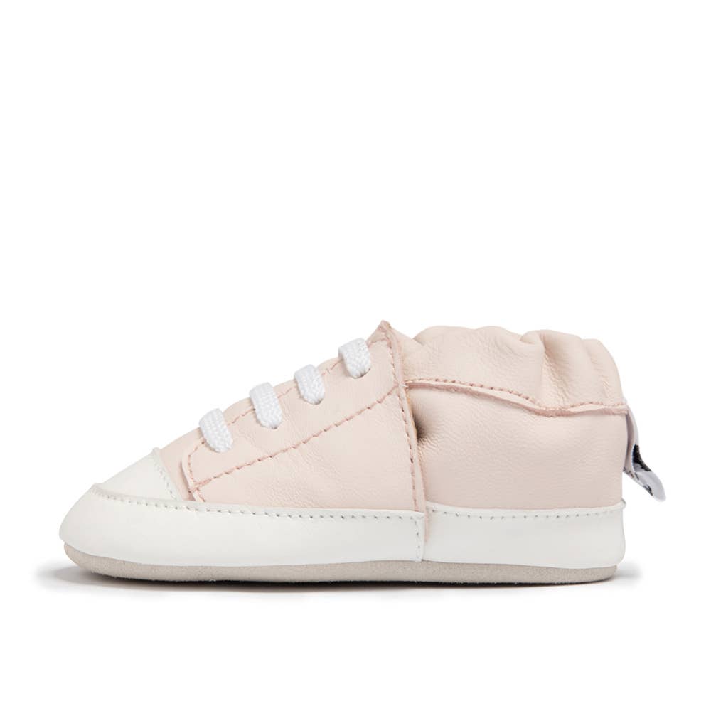 POPPING PINK - SHOOSHOOS BABY SHOES LEATHER SNEAKER BOOTIE: Pink