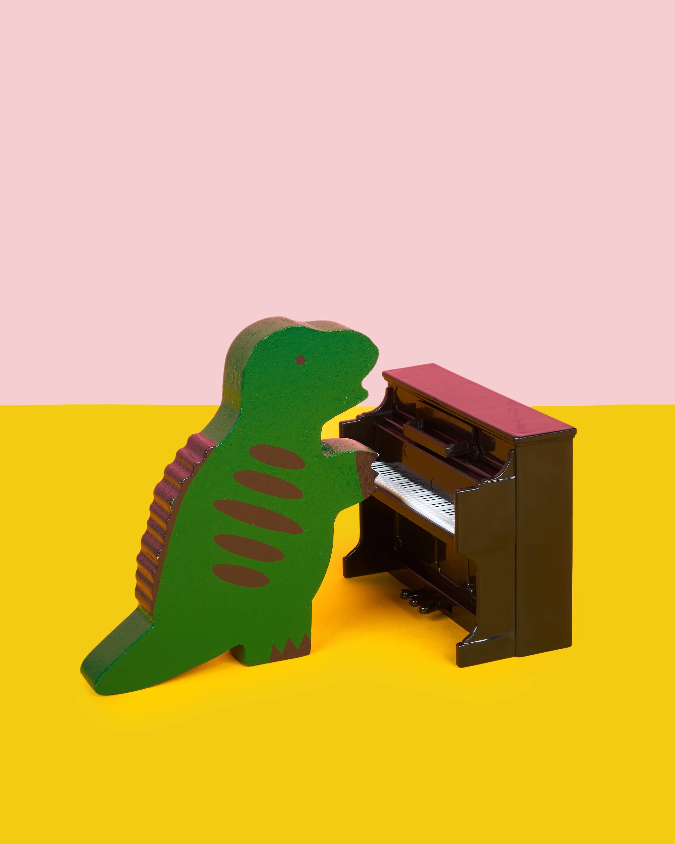 Ensemble de jouets dinosaures en bois faits à la main et issus du commerce équitable - 4 pièces