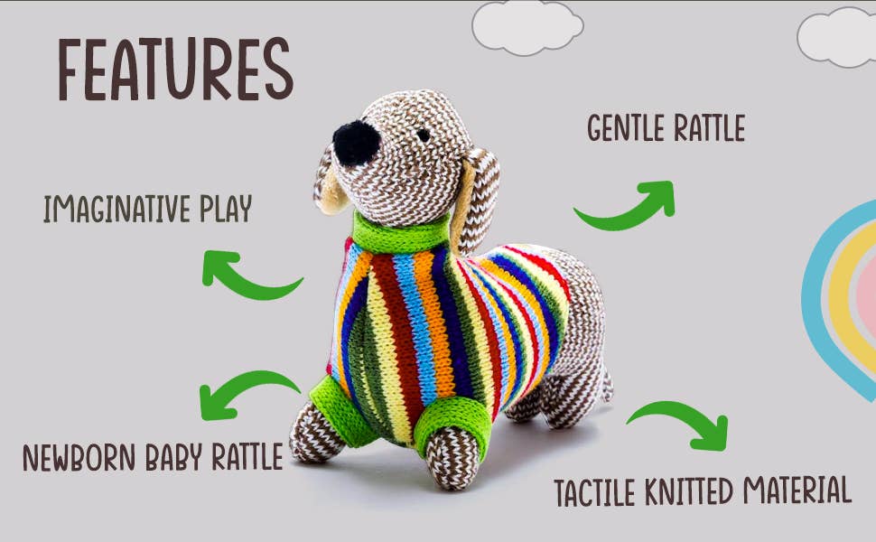Dachshund Organic Knit Gift Set