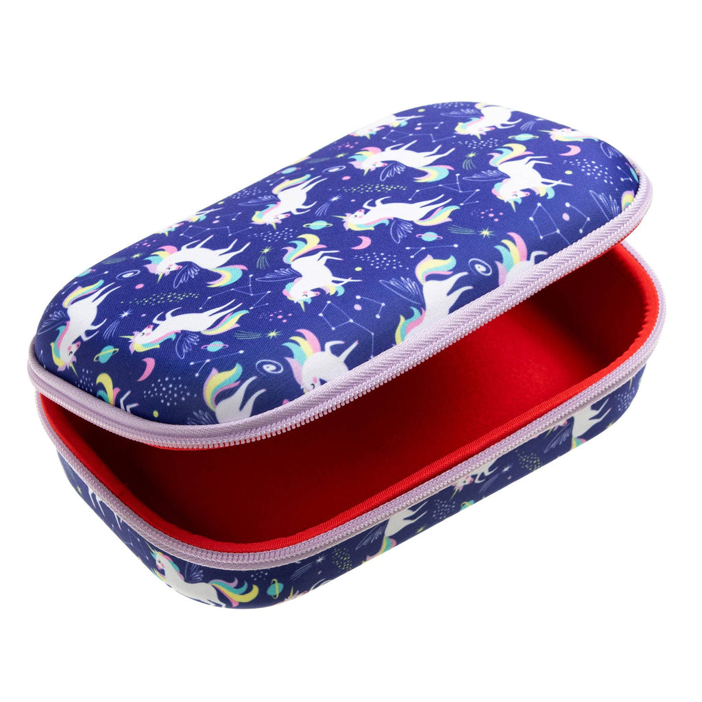 ZIPIT Colorz Storage Box, Pencil Box, Blue Unicorns