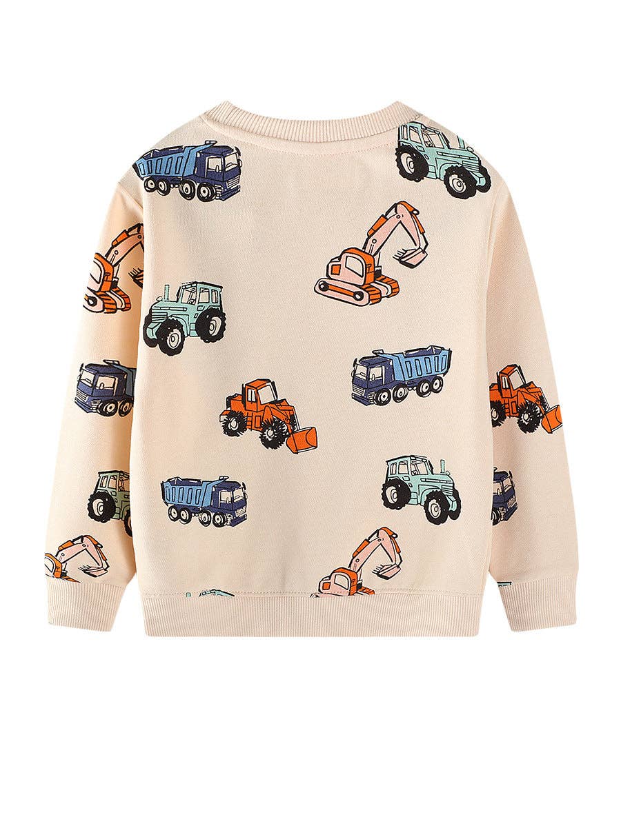 Cotton Sweatshirt with Excavator