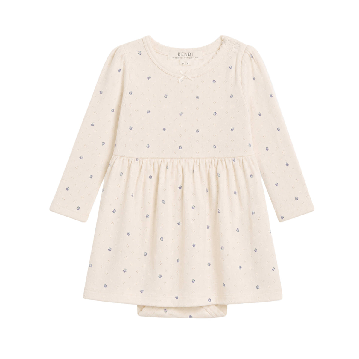 Valerie Long Sleeve Pointelle Bodysuit Dress - Macy Floral