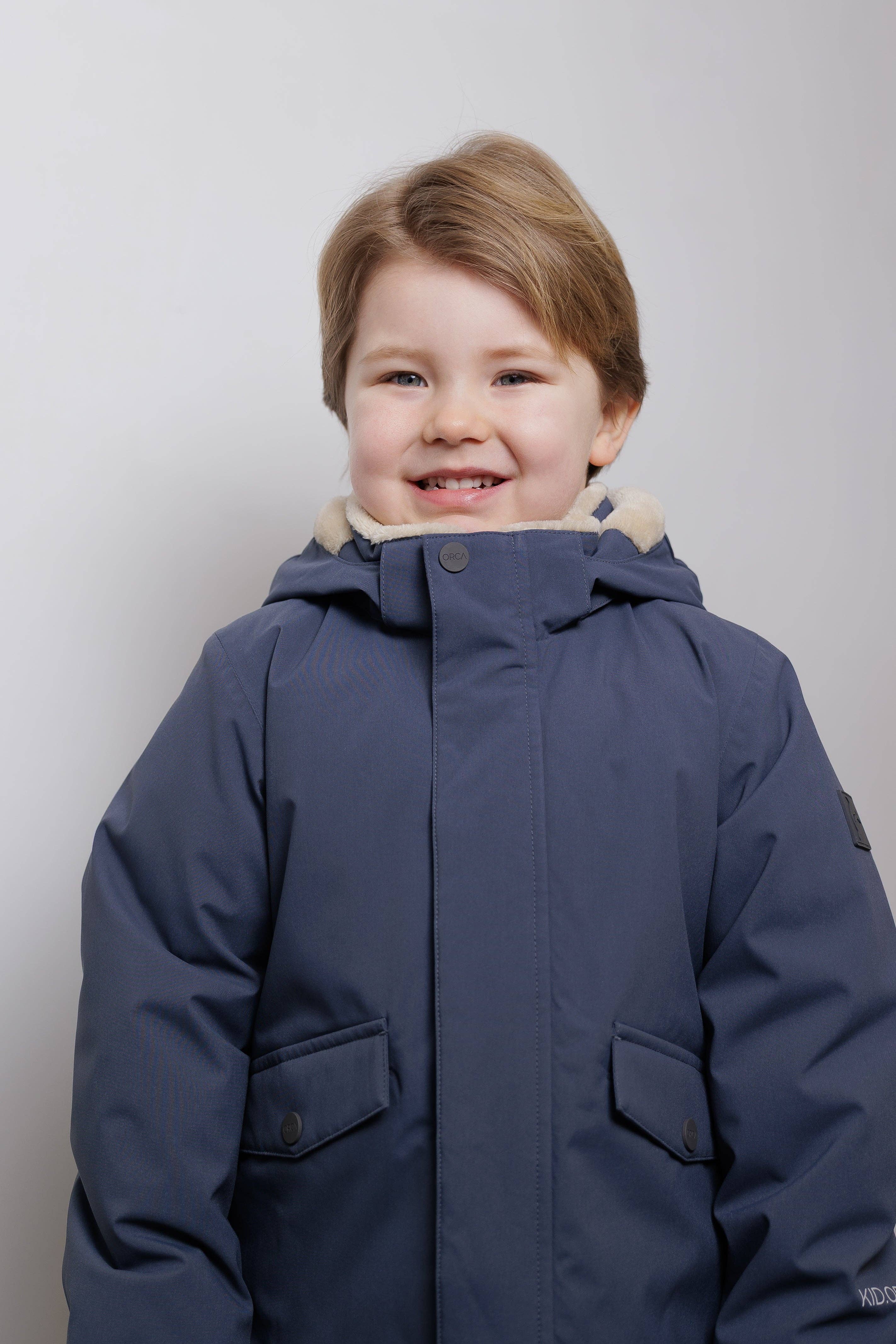 Kids Winter Jacket - Cypress Waterproof Fleece Padded - Ombre Blue