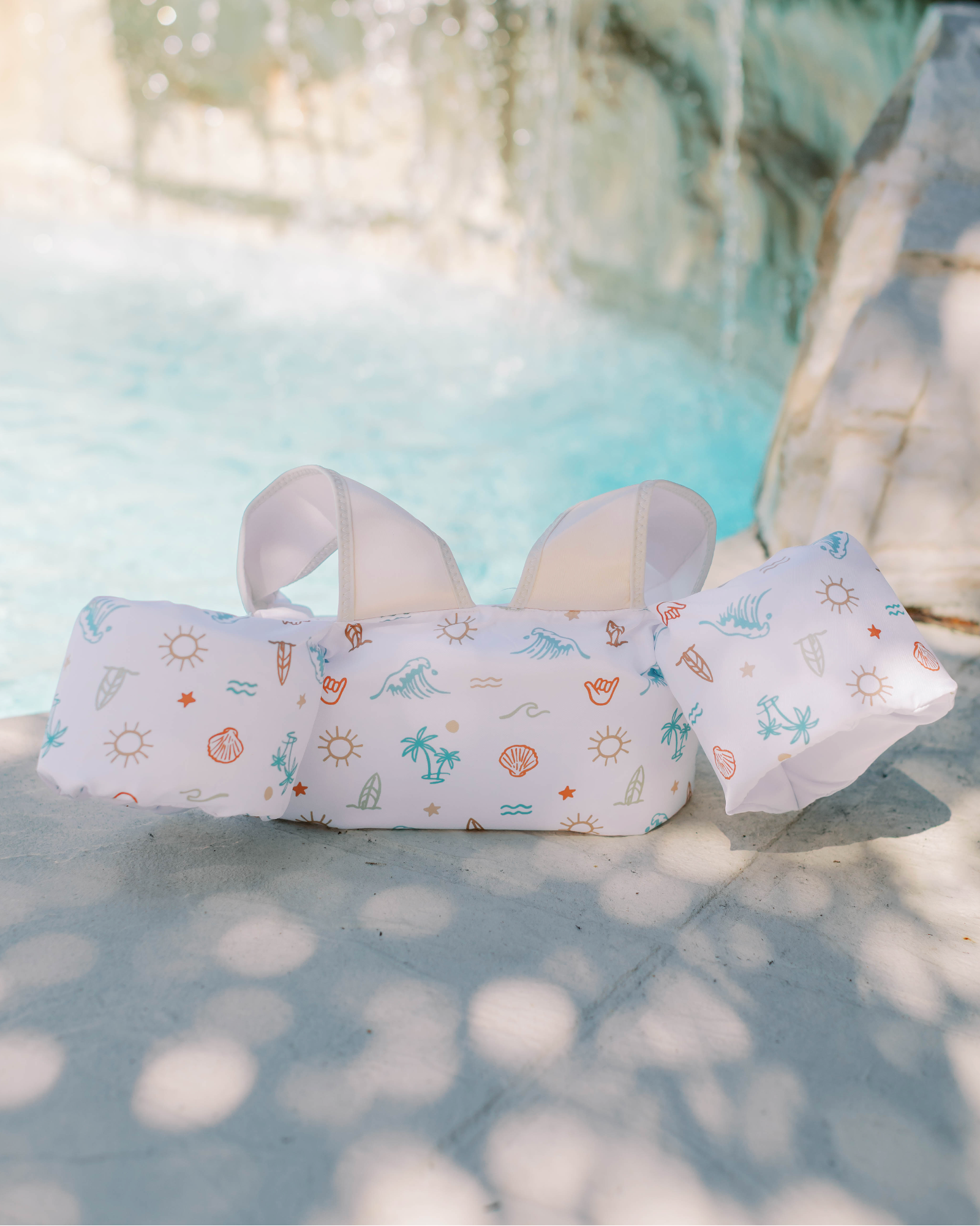 Little Swimmer Floatie - Toddler & Kids Swim Vest Floatie: Bows & Bloom