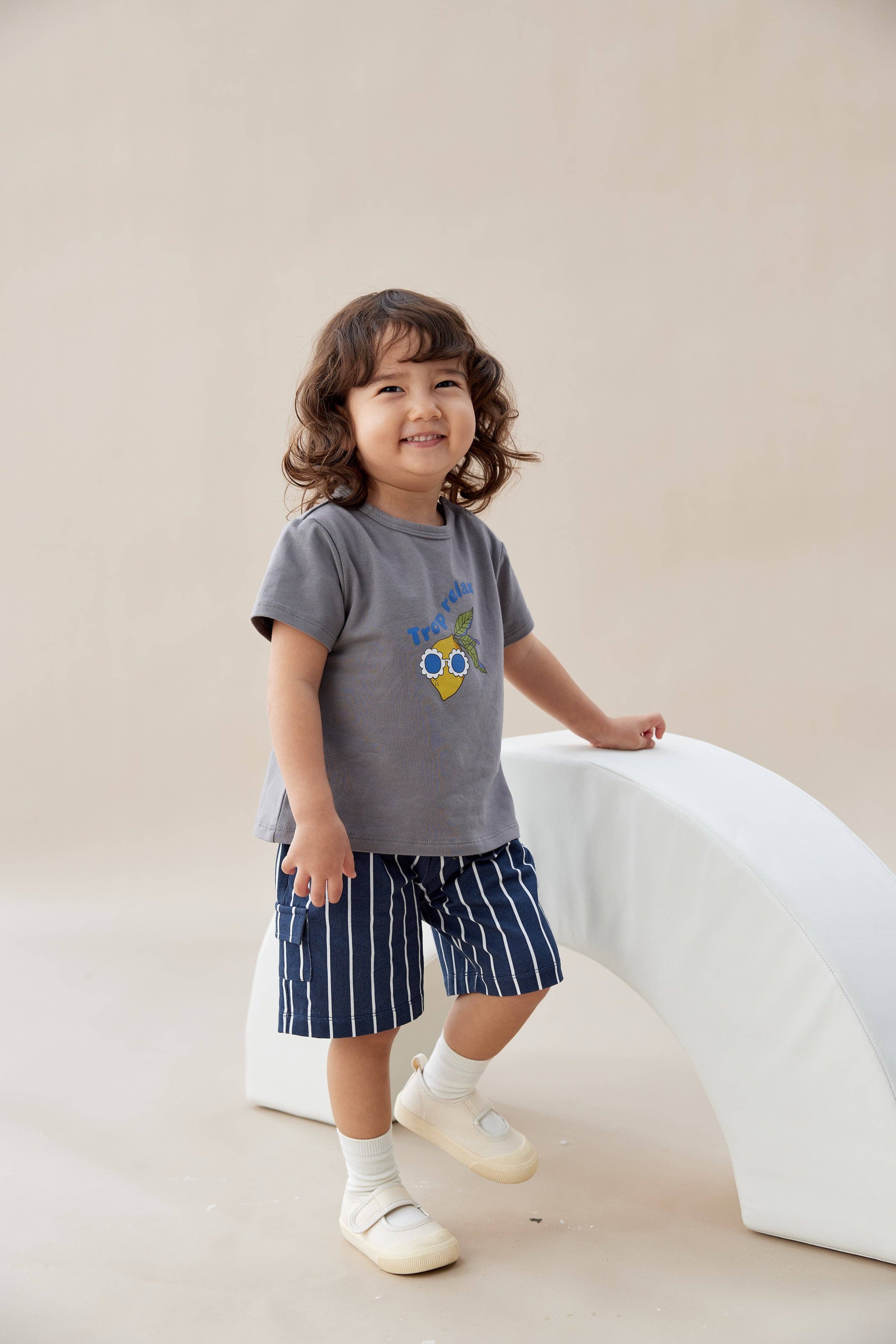 Toddler Organic Graphic T-shirt-Grey