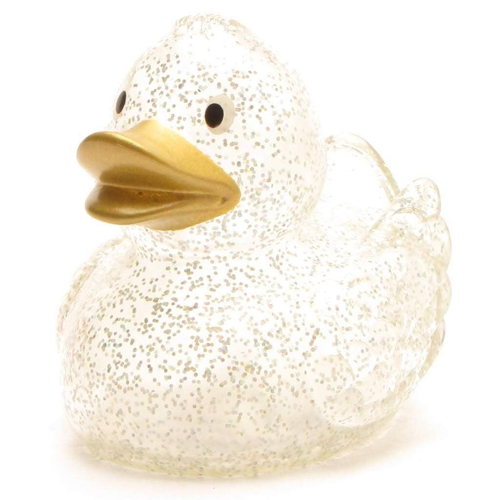 Rubber duck Camilla - glitter with gold - rubber duck